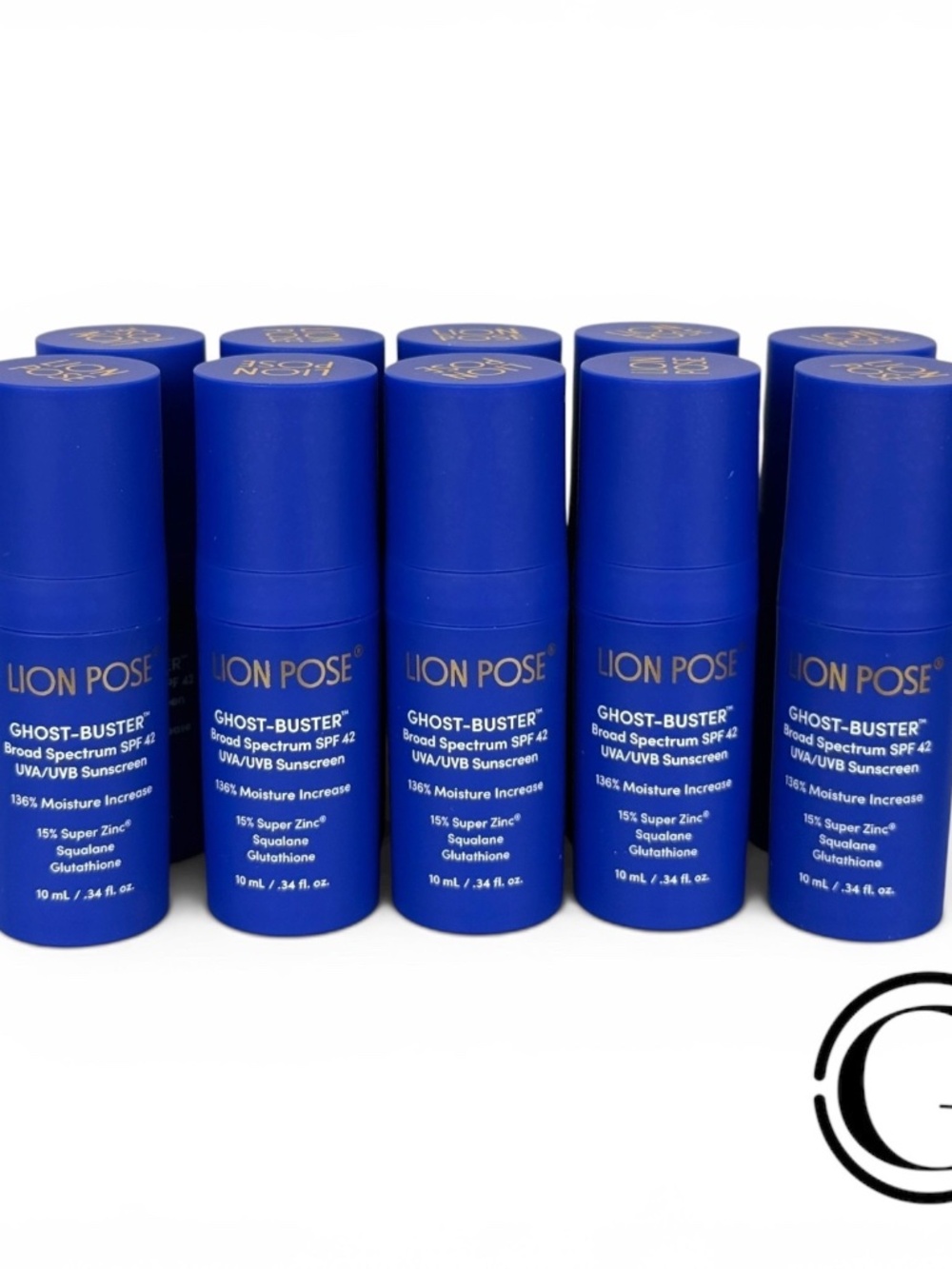 LOT OF 10 Lion Pose GHOST BUTTER UVA/UVB SPF 42 .34oz/10mL Travel Size 2025